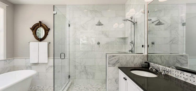 bathroom shower door installation in West Puente Valley